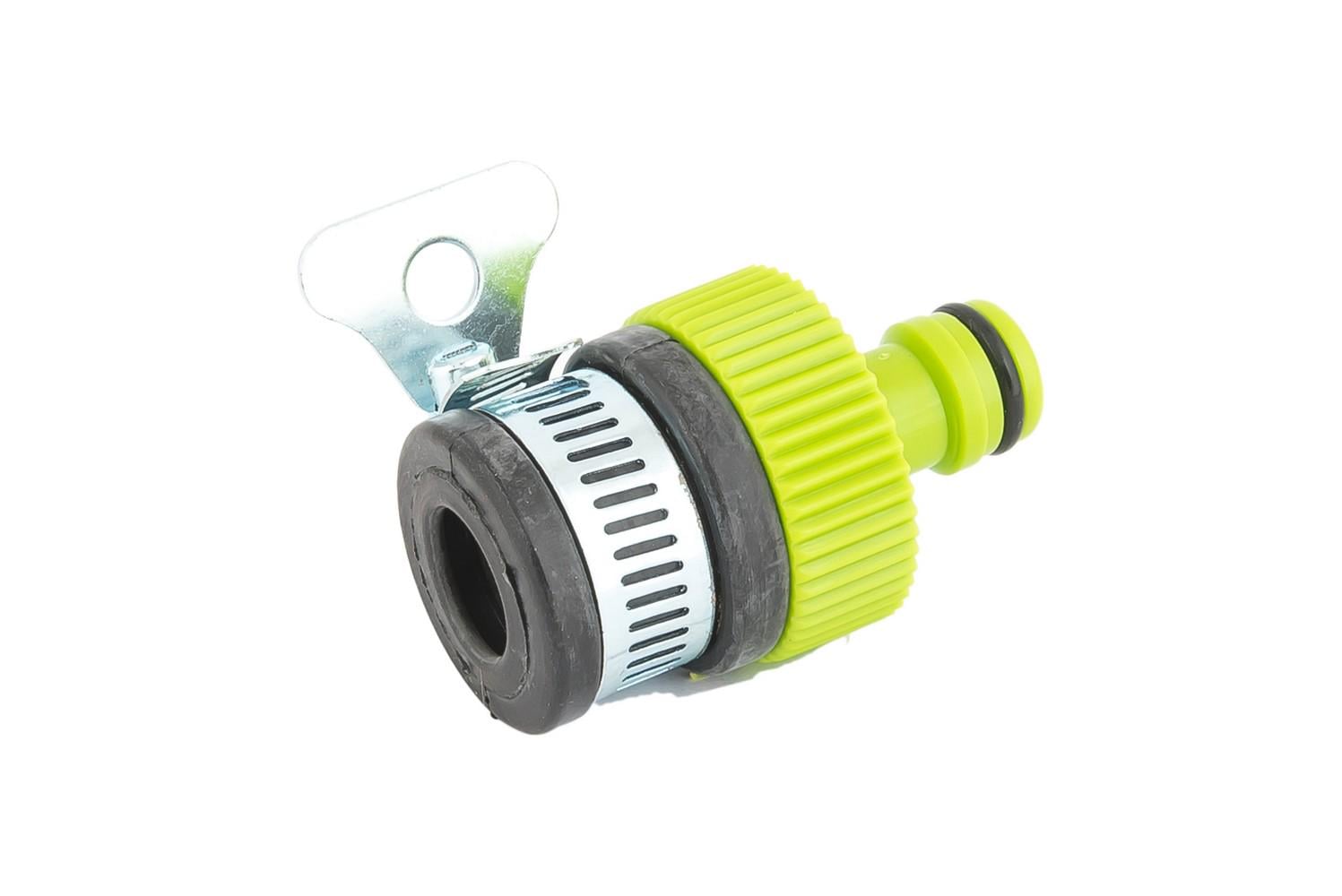 Адаптер быстросъемный под кран MasterTool 1/2"-3/4" с уплотнителем и хомутом (92-9328)