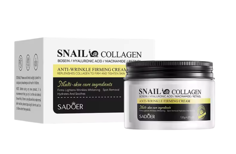 Крем для обличчя проти зморщок Sadoer Snail Collagen Anti-Wrinkle Firming Cream 120 мл