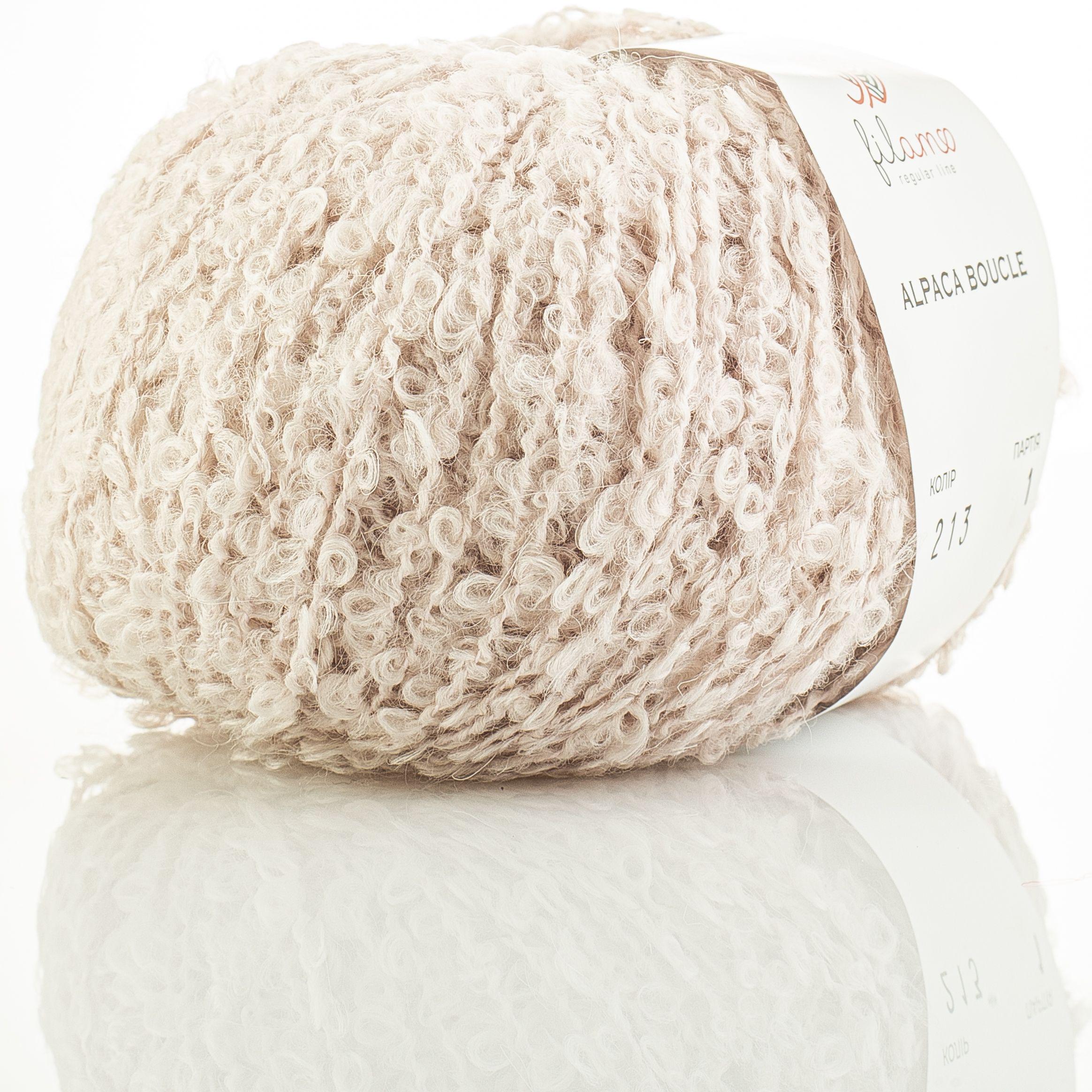 Пряжа букле Filamo Alpaca Boucle 213 нюд (3948)