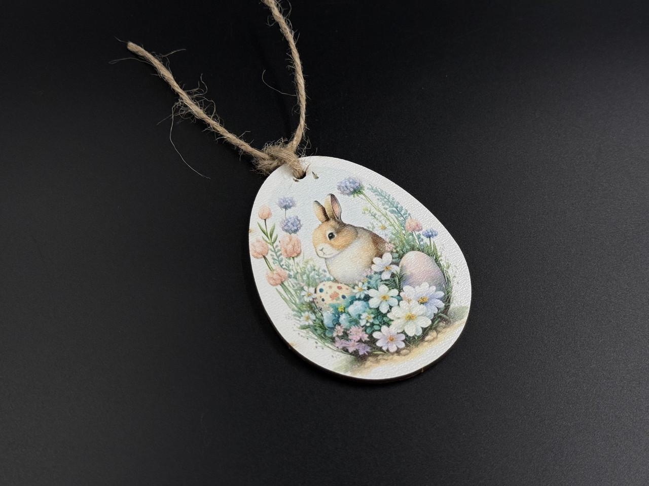 Заготівка-підвіска дерев'яна для рукоділля Пасхальне яйце з принтом під декупаж і розпис 8х6 см Різнокольоровий (XV-014) - фото 3 Заготівка-підвіска дерев'яна для рукоділля Пасхальне яйце з принтом під декупаж і розпис 8х6 см Різнокольоровий (XV-014) - фото 3