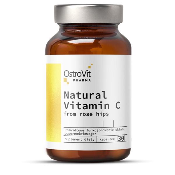 Витамин C для спорта OstroVit Pharma Natural Vitamin C from Rose Hips 30 Caps