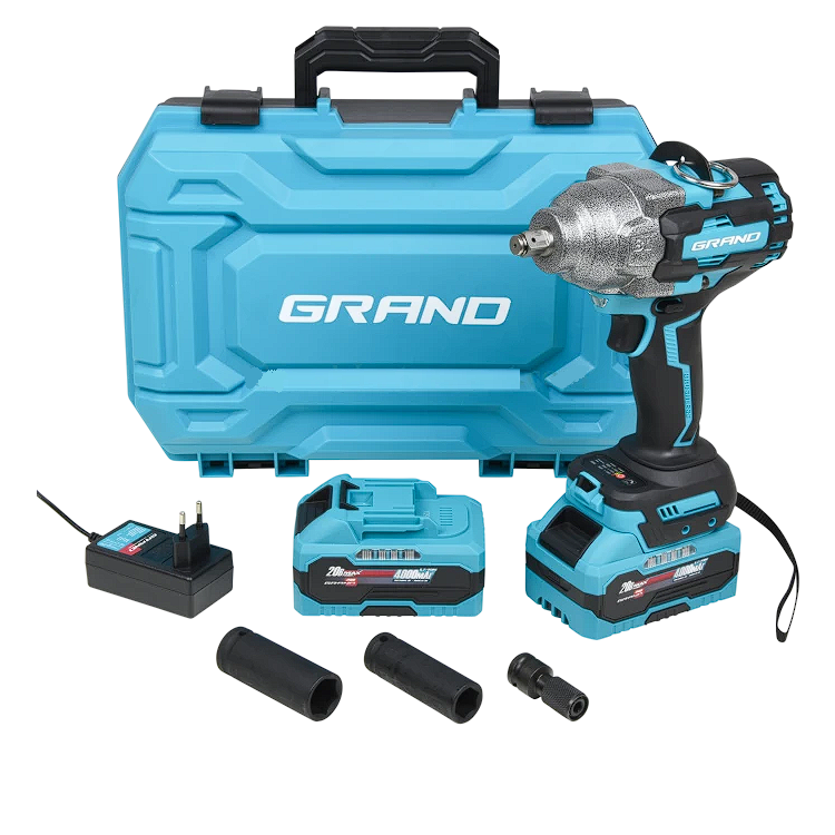 Гайковерт аккумуляторный Grand АГ-1100UBL 2 аккумулятора/зарядный/кейс (032160)