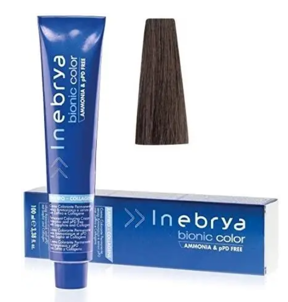 Крем-краска для волос INEBRYA Bionic Сolor стойкая без аммиака 100 мл 6/1 Темно-русый пепельный Крем-краска для волос INEBRYA Bionic Сolor стойкая без аммиака 100 мл 6/1 Темно-русый пепельный