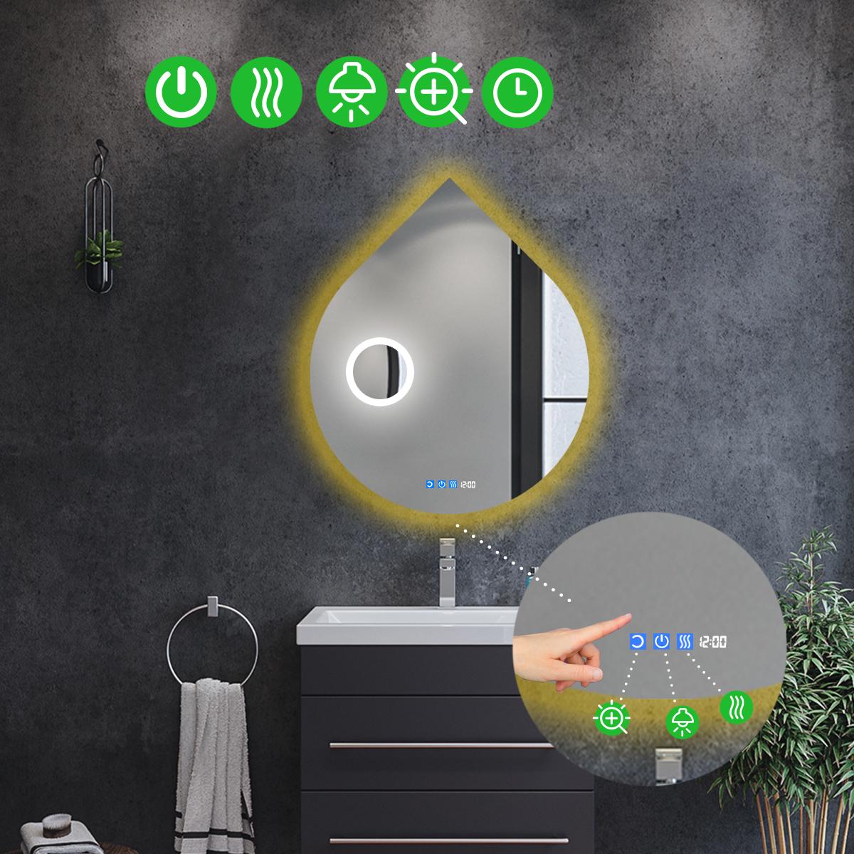 Дзеркало з LED підсвіткою Goccia 2 з трьома сенсорами 60x50 см (8737798) - фото 2 Дзеркало з LED підсвіткою Goccia 2 з трьома сенсорами 60x50 см (8737798) - фото 2