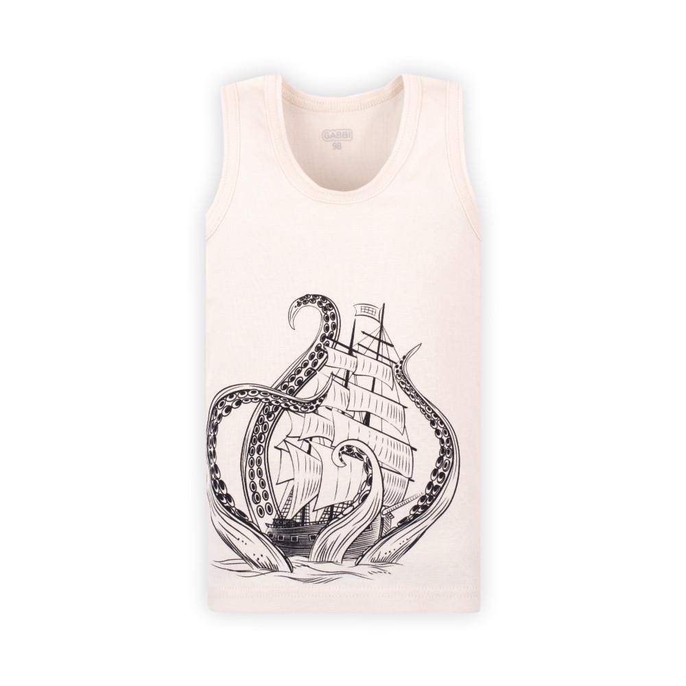 Майка детская хлопковая для мальчика Gabbi МКМ-20-1 98 см Бежевый (12055)