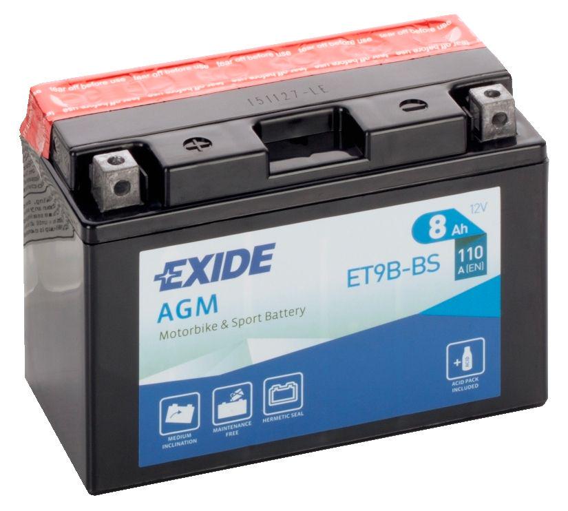 Аккумулятор EXIDE ET9B-BS