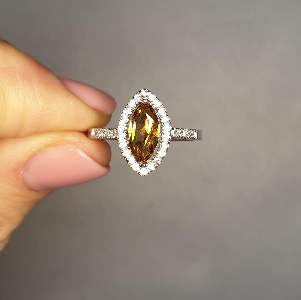 Кольцо серебряное с султанитом и фианитом р. 18 2,69 г (1379481024) Кольцо серебряное с султанитом и фианитом р. 18 2,69 г (1379481024)