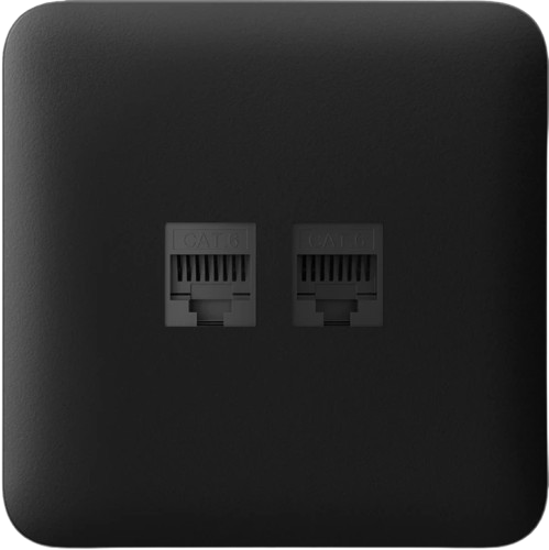 Фронтальна панель Ajax SoloCover LAN до 1 Гбіт/с CAT.5e та CAT.6 для 4K Black (31022052)