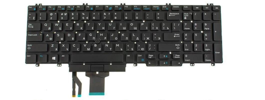 Клавиатура для ноутбука Dell Precision 7530/7730/rus/без фрейма Black (181569)
