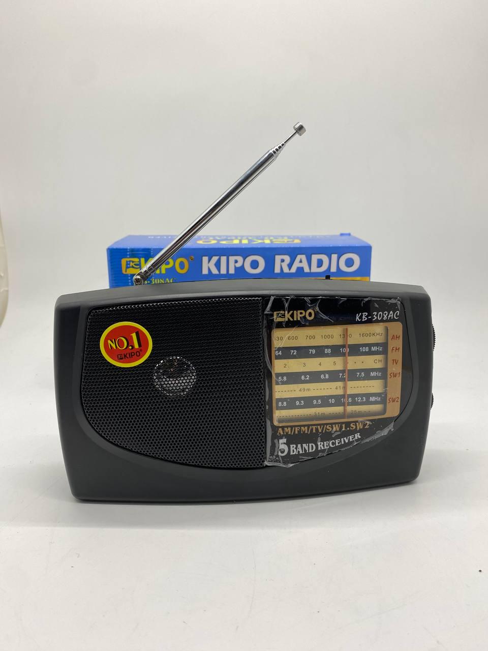 Радіоприймач KIPO-KB 308AC FM/AM/SW/TV з телескопічною антеною/відкидною ручкою (Код: 88-83) - фото 7