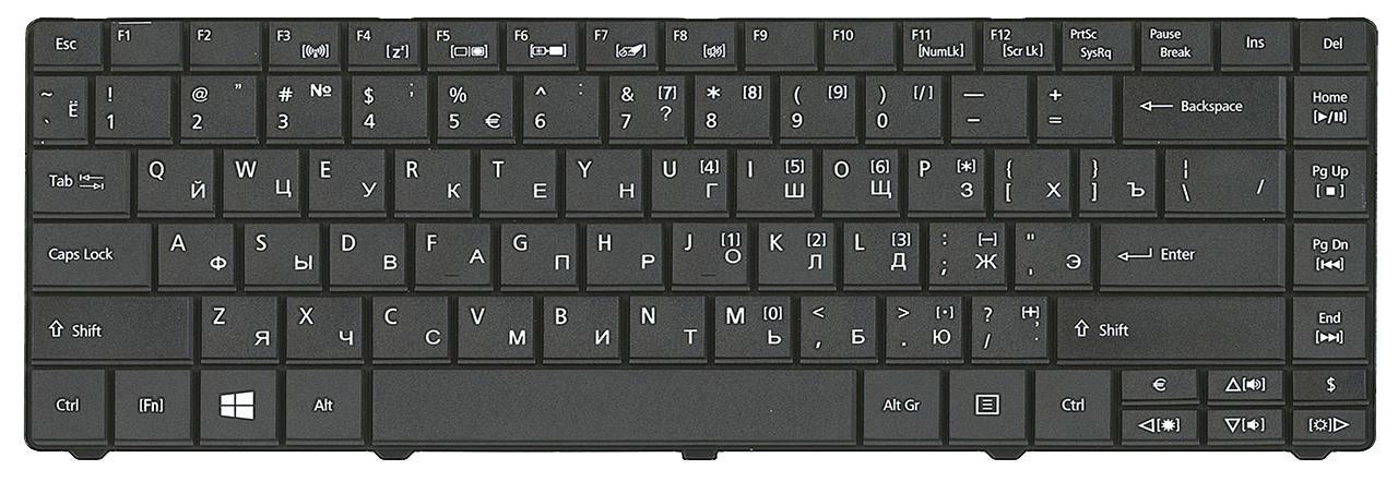 Клавиатура для ноутбука Acer Aspire E1-4710G матовая (KB.I140A.159)