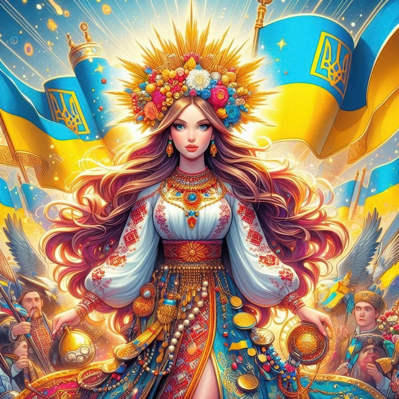 Алмазная мозаика Dream toys Женщина Украина 20х20 см (S10300)