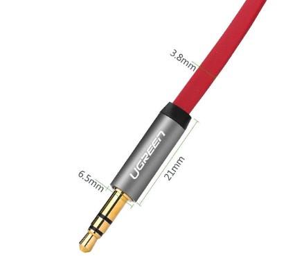 Кабель аудио Ugreen 3,5 мм AUX плоский 0,5 м Red (AV119) - фото 6 Кабель аудио Ugreen 3,5 мм AUX плоский 0,5 м Red (AV119) - фото 6