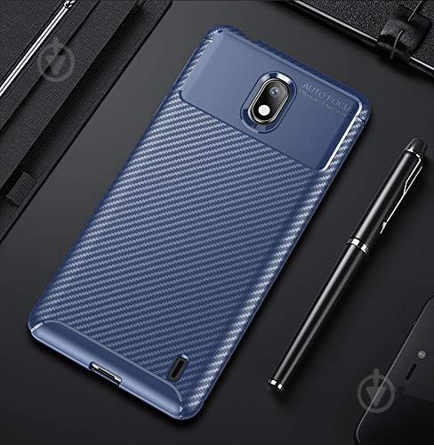 Чехол Carbon Case Nokia 1 Plus Синий (hub_uFJb93694) - фото 2