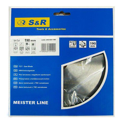 Диск пильний S&R Meister UniCut 190x30x2,4 мм (243054190) - фото 4