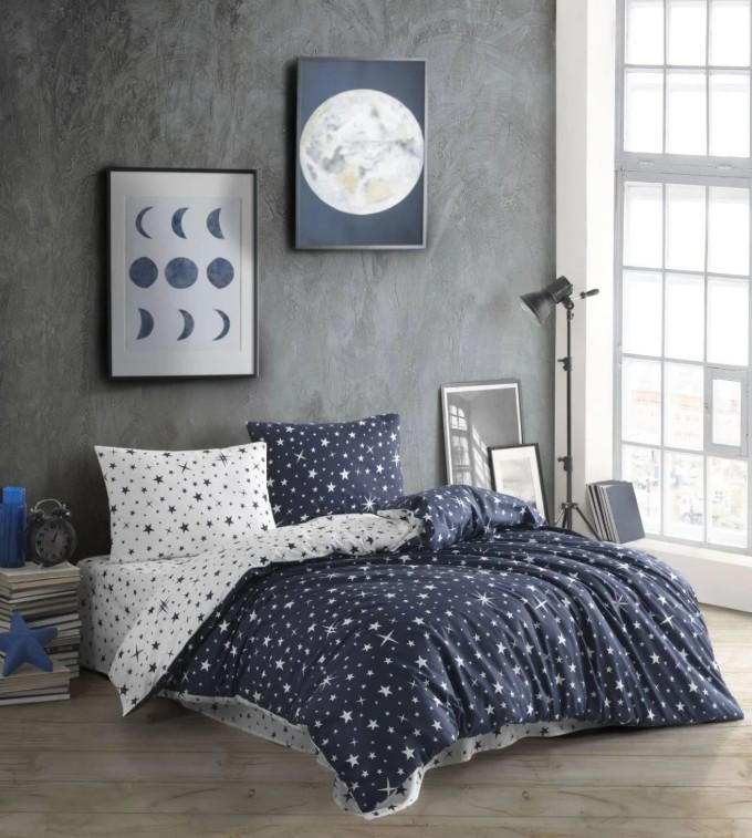 Комплект двоспальний Weekend 189556x03 Stars unisex 240x260 см Біло-синій (189556)