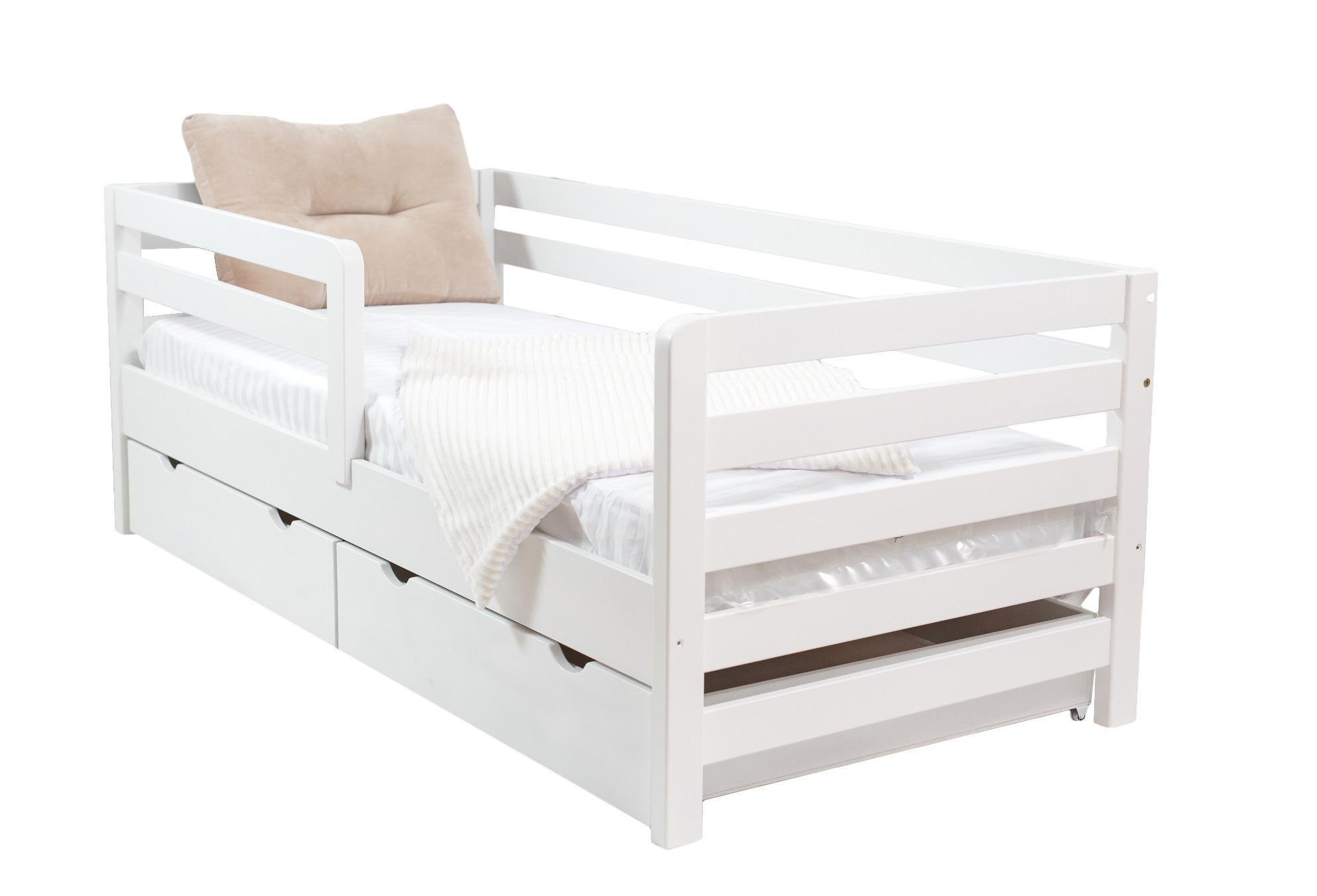 Ліжко підліткове Goydalka Aurora з шухлядою 160x80 см Білий - фото 2 Ліжко підліткове Goydalka Aurora з шухлядою 160x80 см Білий - фото 2