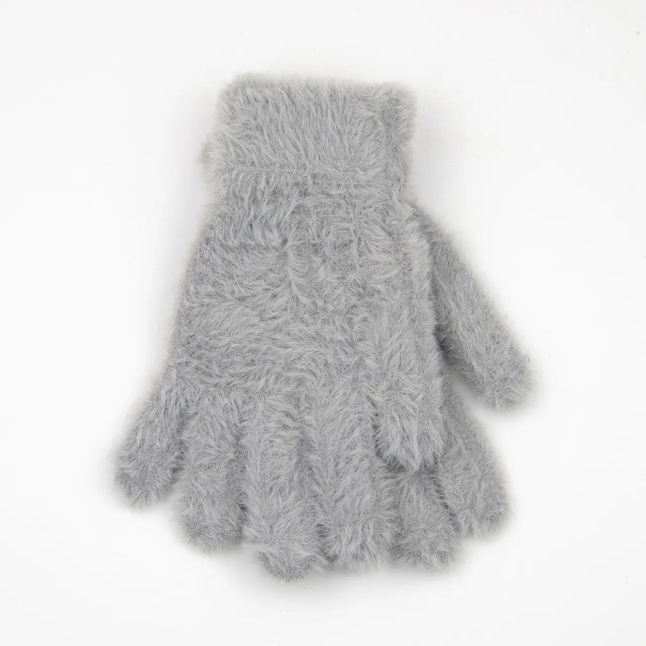 Перчатки женские шерстяные зимние двойные S (23-5-20)