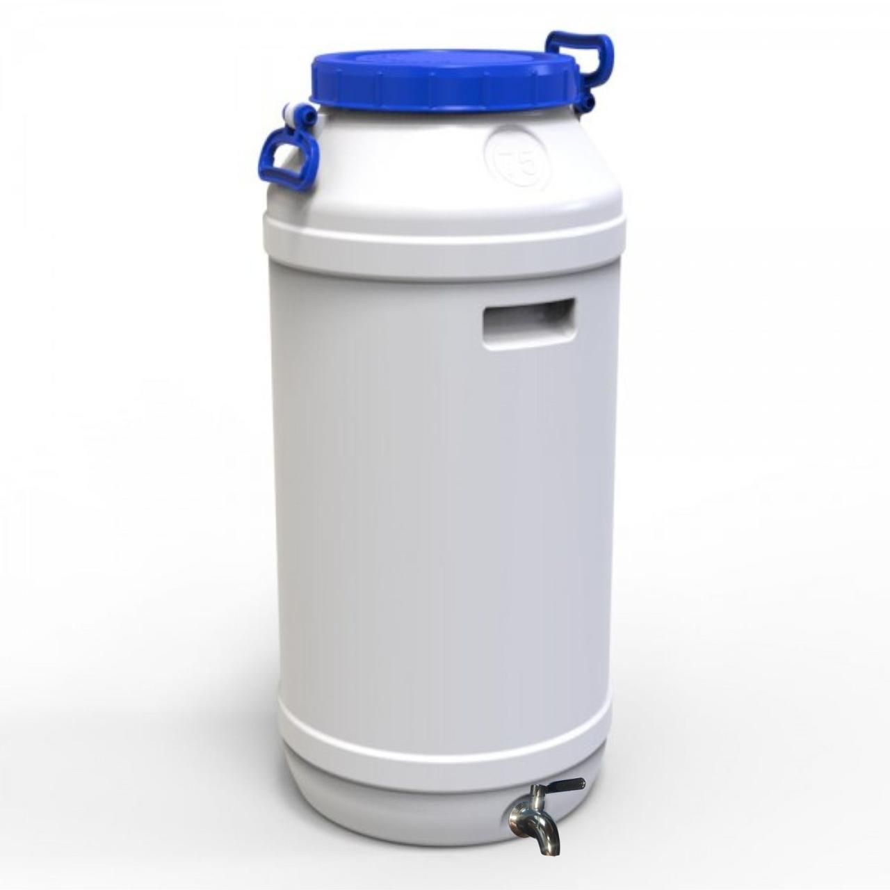 Бидон пищевой Евро Пласт с нержавеющим краном AISI 304 75 л (1719511) - фото 1