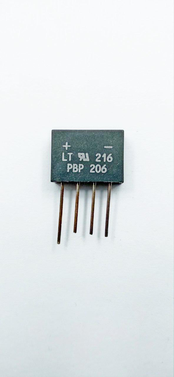 Міст діодний PBP206 2A 800V вертикальний (09922)