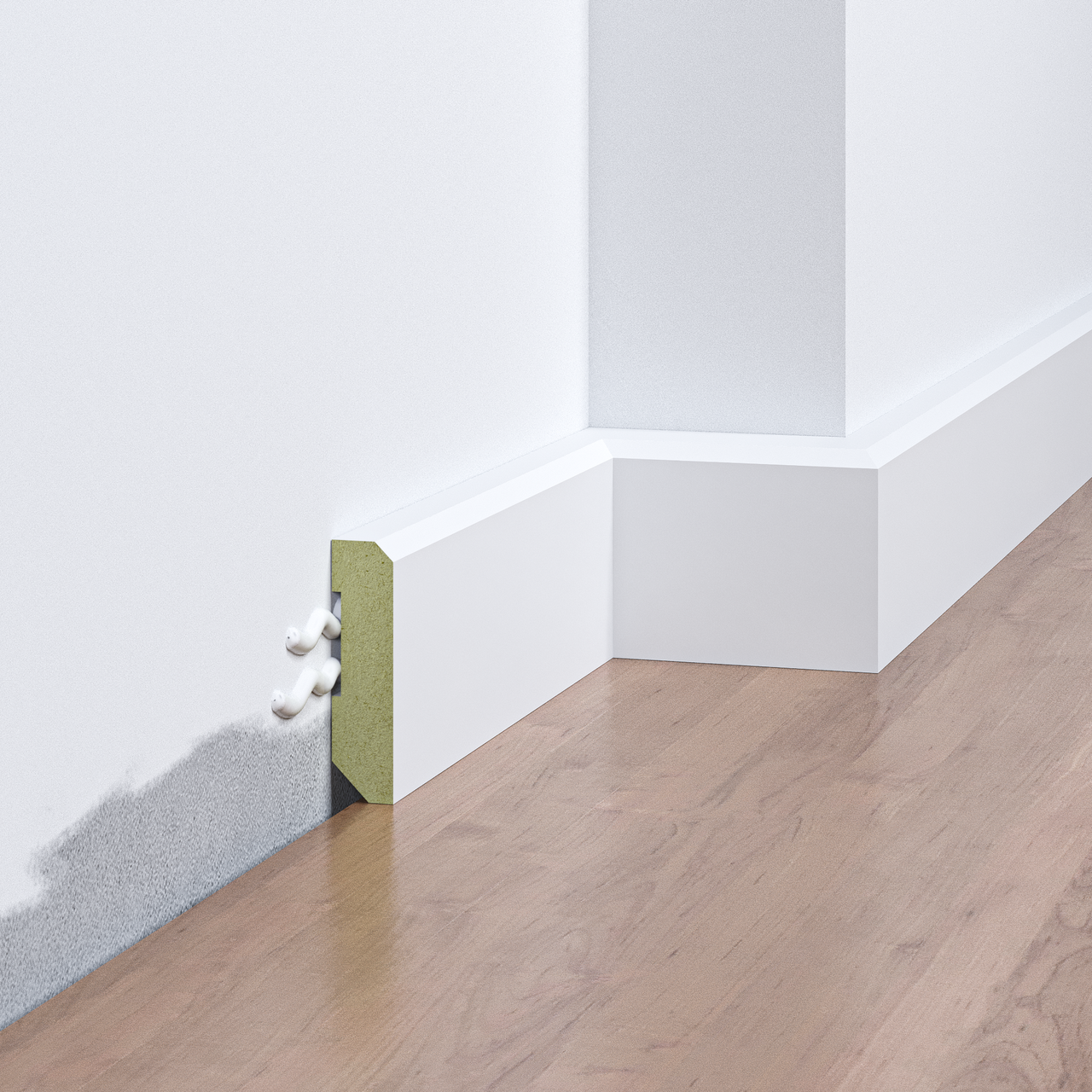 Плинтус накладной FSPRO 1040F3 МДФ 2,5 м Белый (P.MDF1040F3W) Плинтус накладной FSPRO 1040F3 МДФ 2,5 м Белый (P.MDF1040F3W)