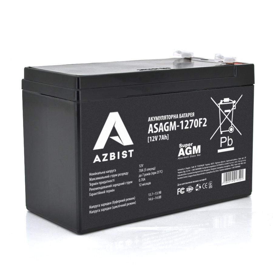 ᐉ Батарея аккумуляторная AZBIST Super AGM ASAGM-1270F2 12 V 7 Ah