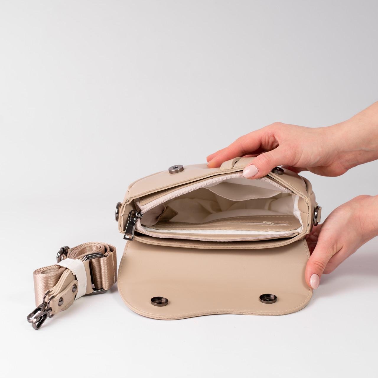 Сумка жіноча крос-боді XENIA № 25-24 Бежевий - фото 4 Сумка жіноча крос-боді XENIA № 25-24 Бежевий - фото 4