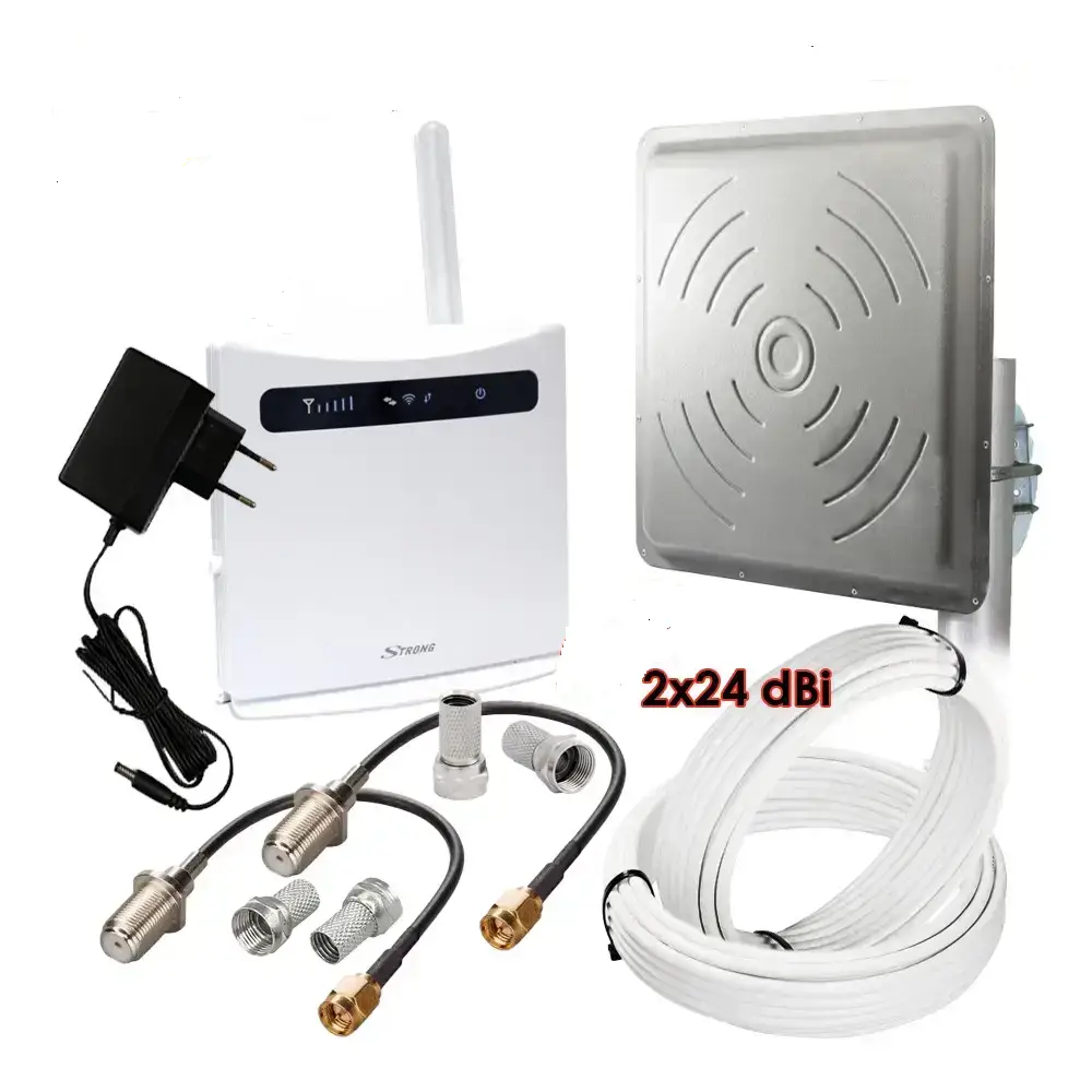 Интернет комплект 4G с Wi-Fi Роутером Strong 300 3G/4G LTE и мощная панельная антенная MIMO R-Net 2x24 Maxi (1749310013)