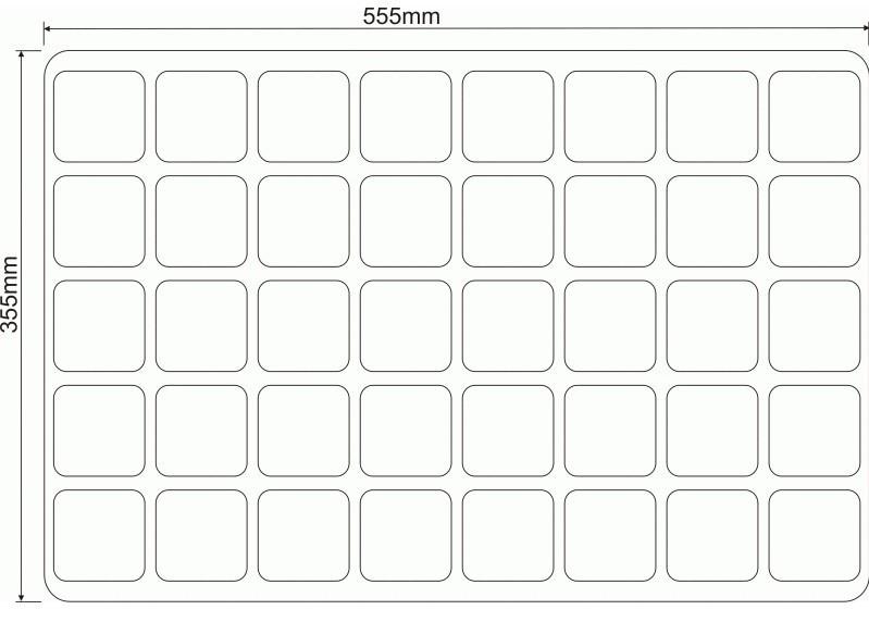 Кассета для рассады Roko DP 7/40 40 ячеек 360х560 мм 60 шт. Черный - фото 2