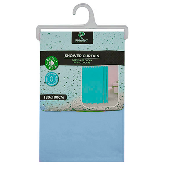Шторка в ванную Stenson R81774 PEVA 180x180 см Синий (28100384)
