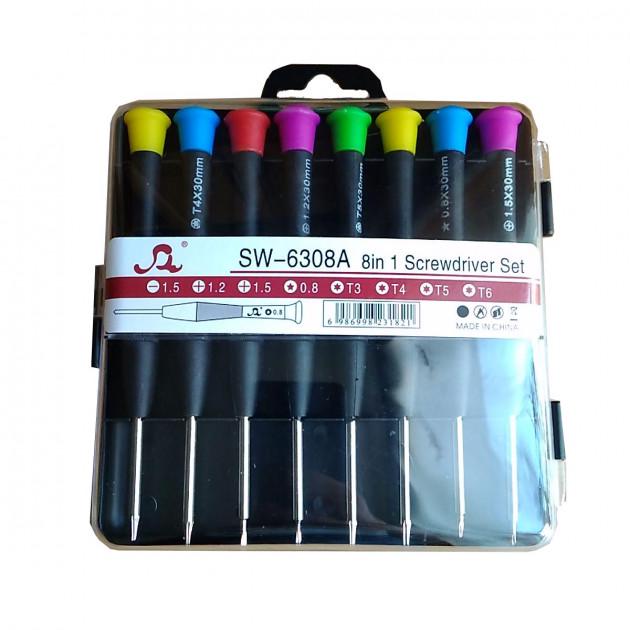 Набор точных отверток Screwdriver Set SW-6308A 8 шт.