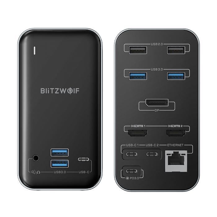 USB-хаб Blitzwolf BW-TH14 15в1 DisplayPort/HDMI/USB-C PD