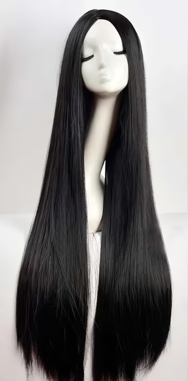 Парик ровный Брюнетка аниме 100 см Черный (Т0000932-1)