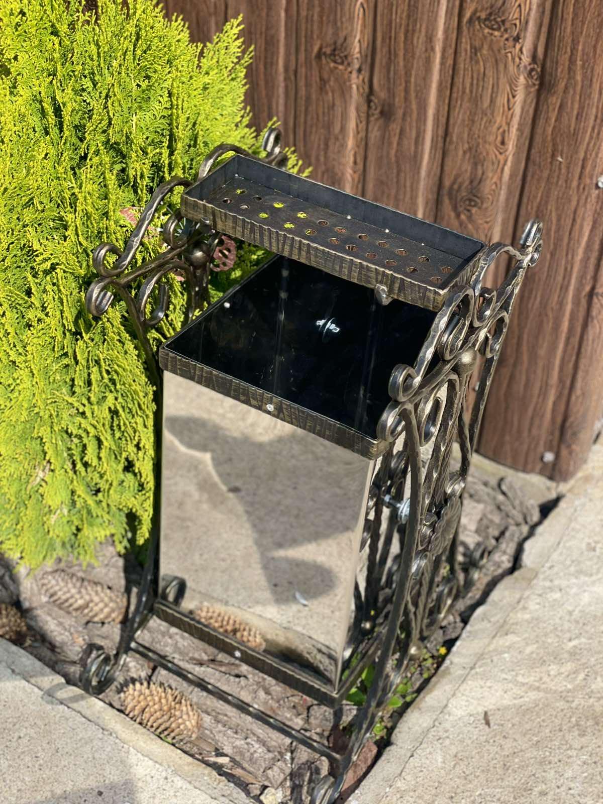 Урна со съемной пепельницей и ведром из нержавеющей стали (Vi_28)