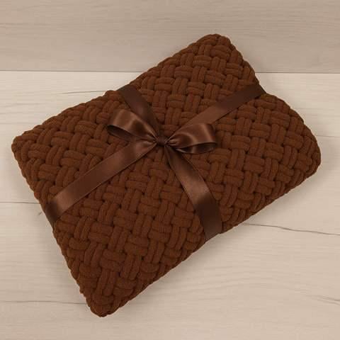 Плед детский плюшевый 100х120 см Коричневый (29636590)