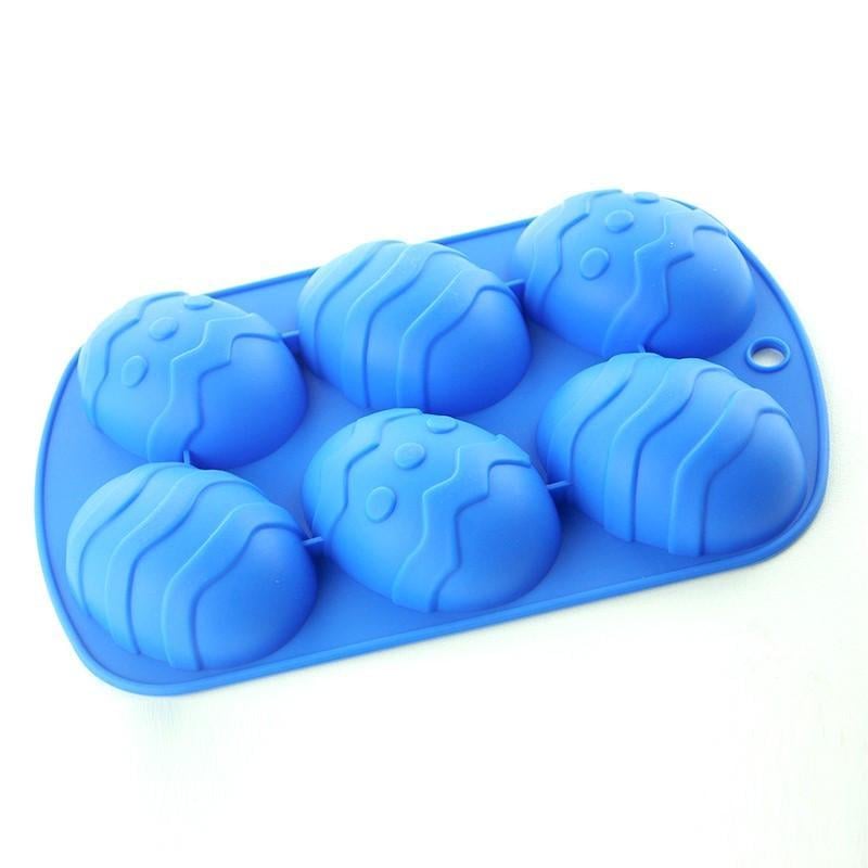 Форма силиконовая Пасхальные яйца 6 яч. 26,5х17х3,3 см 1 шт. Голубой (ХК0617ф21)