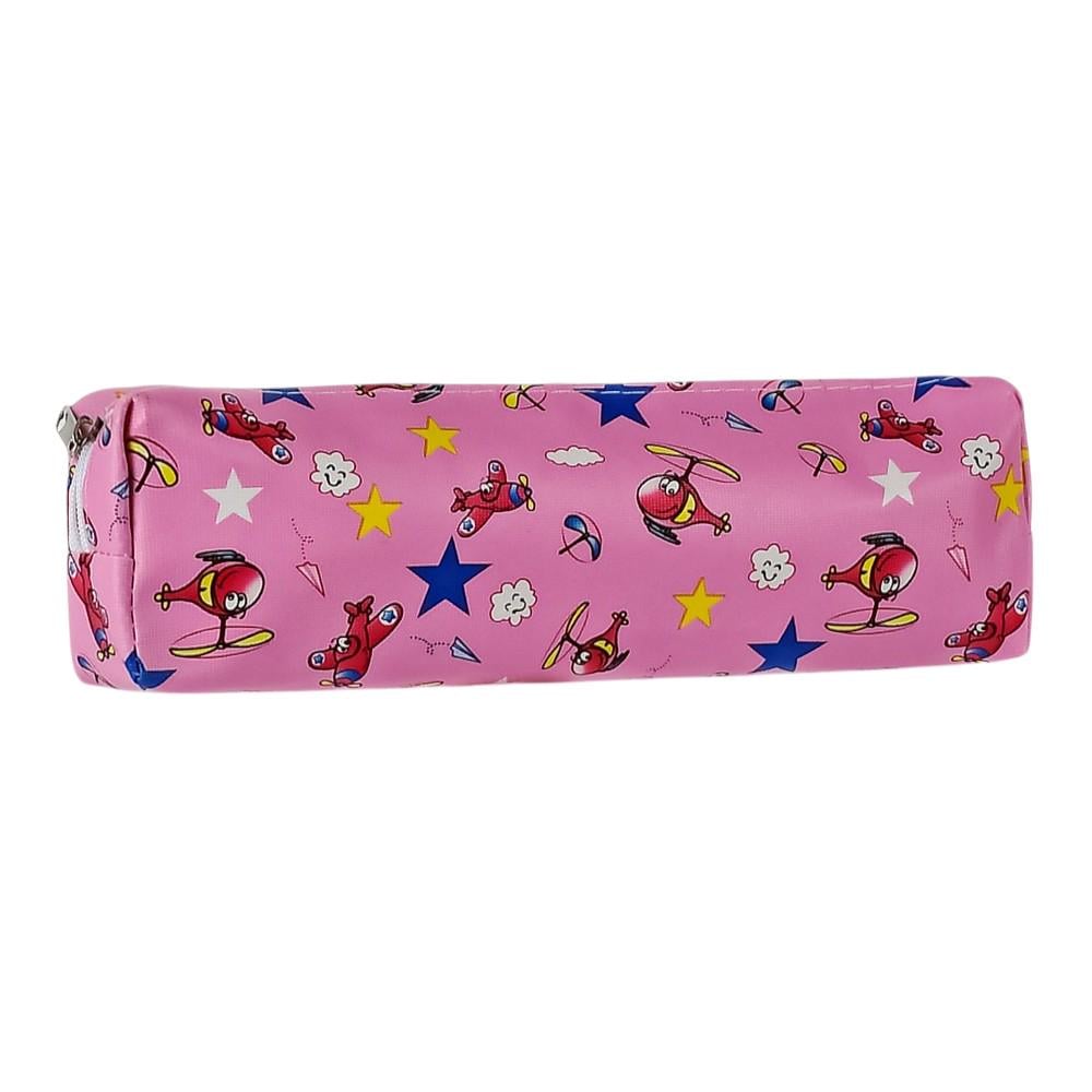 Пенал школьный футляр Stenson Plane 4 21х4х5 см Розовый (R97899)