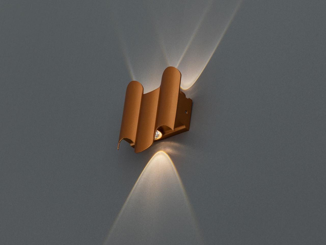 Уличный светильник настенный фасадный LED 0224-3GD 3 Вт Бронзовый (3045696026)