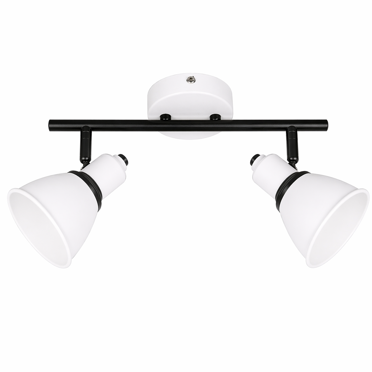 Светильник поворотный на 2 лампы белый с черным на сменную лампу E14 Sneha (99761751544/2)