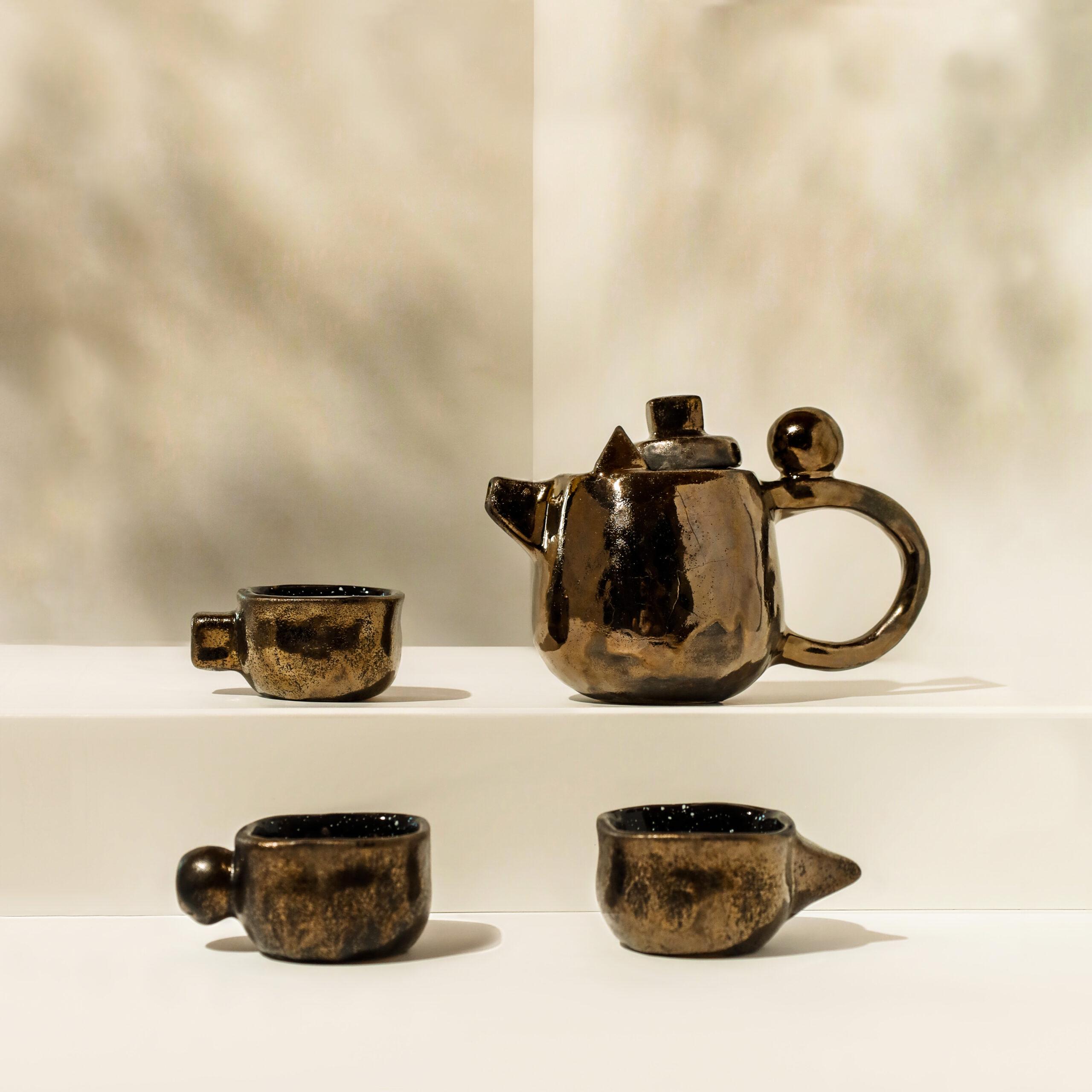 Набор для чайной церемонии Золотой путь ручной работы (TS-09)