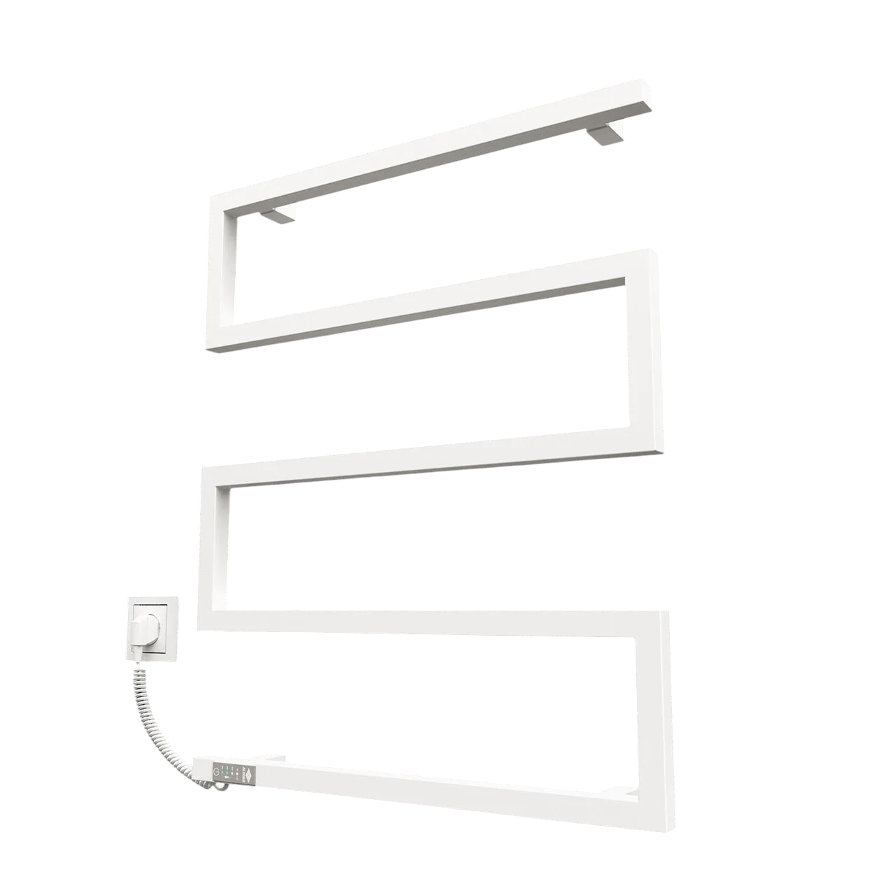 Полотенцесушитель электрический KOSSER Змейка Зета EL 685х550 мм Белый (23059604)