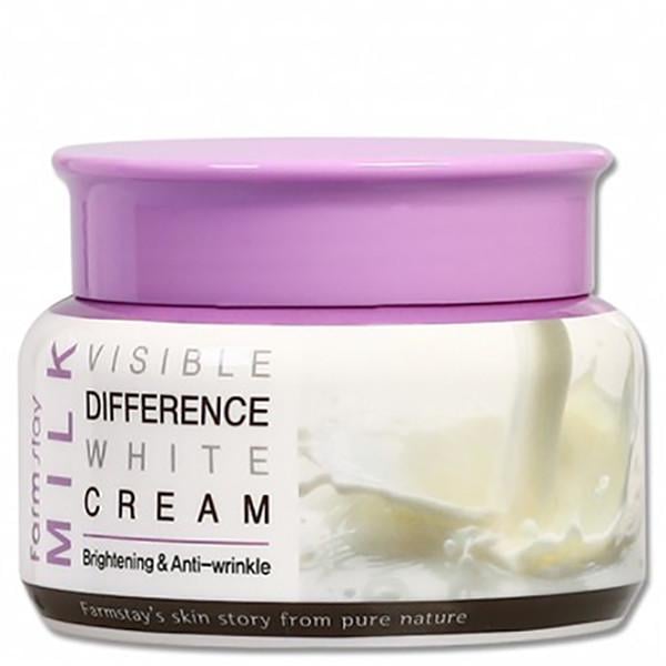 Крем для лица осветляющий Farmstay Visible Difference White Cream Milk с экстрактом молока 100 мл (8809636280532) - фото 1