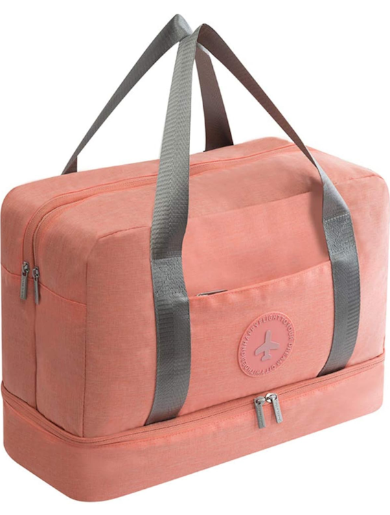 Сумка-рюкзак дорожная полиэстер 40х30х20 см Персиковый
