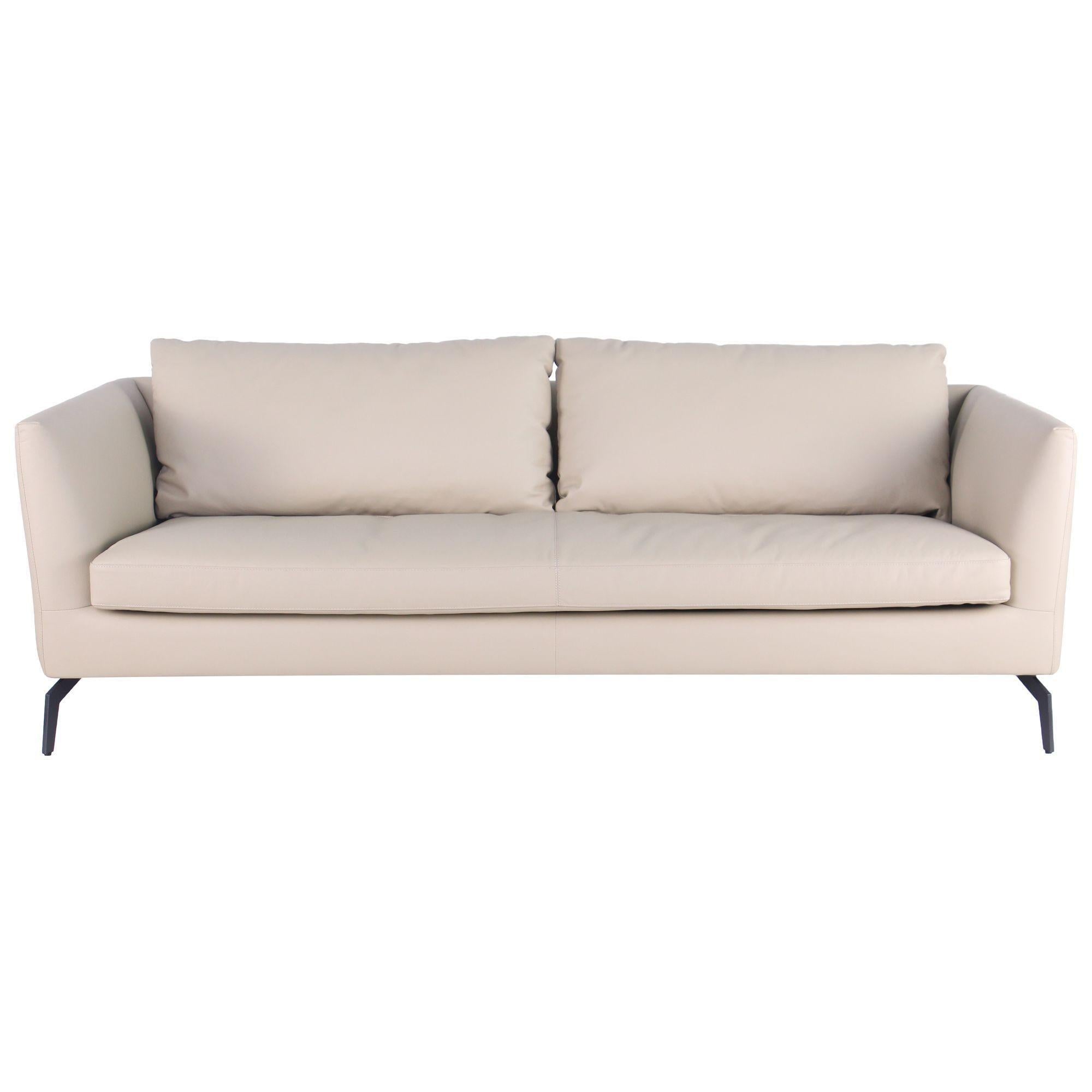 Диван нераскладной AMF Fernand из металла/дерева и комбинированной кожи Beige (547013)