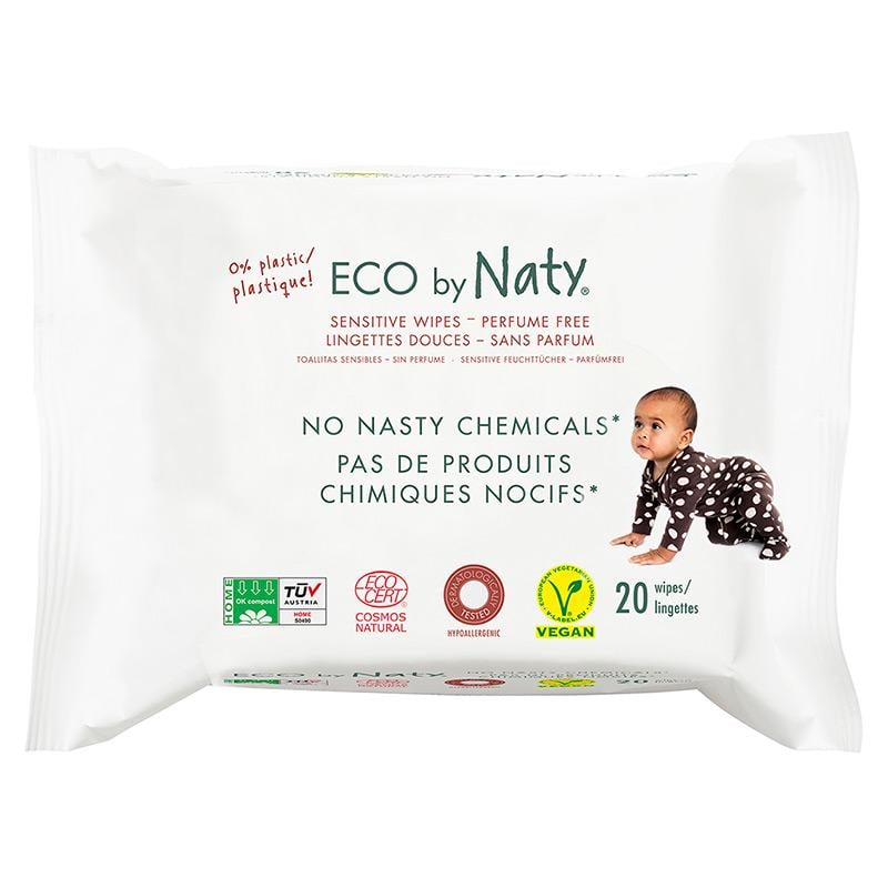 Салфетки детские влажные органические Eco by Naty для поездки 20 шт. (18349728)