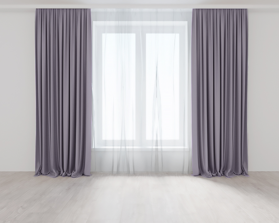 Комплект штор Lux Portiery микровелюр 250x280 см 2 шт. Пастельно-фиолетовый (AV89951)
