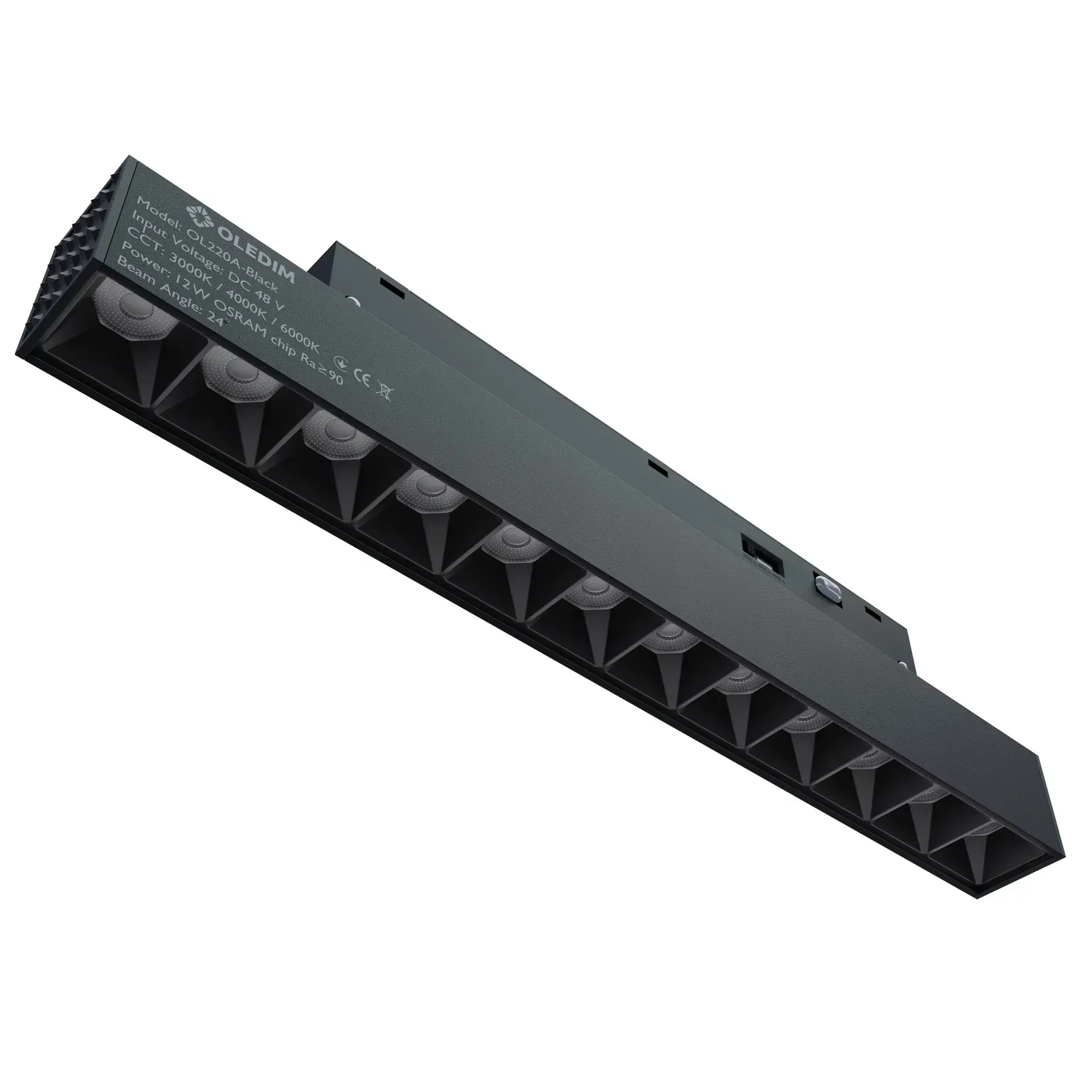 Светильник трековый магнитный OL220 12W 3000K Черный (33027007)