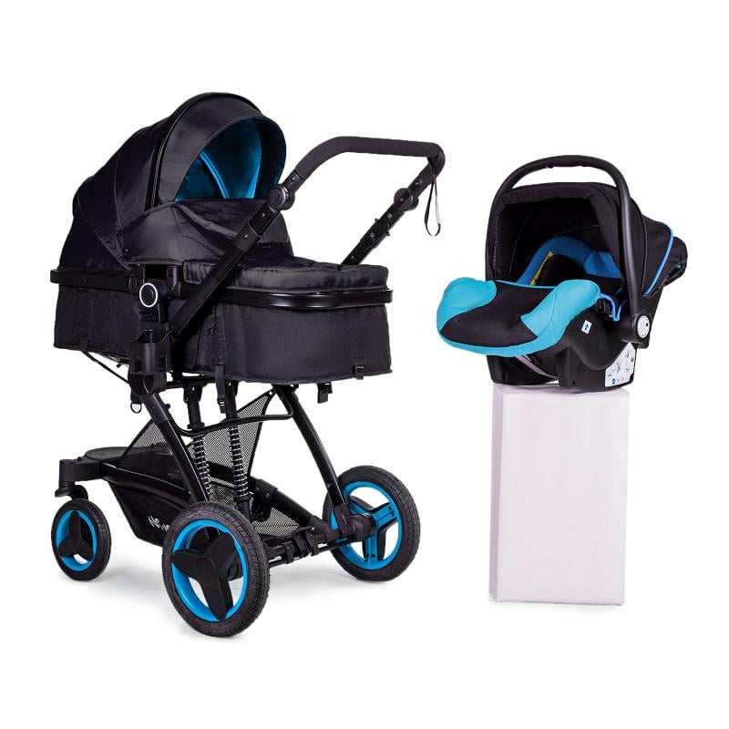 Универсальная коляска трансформер Ninos Bono 3 в 1 Black/Blue
