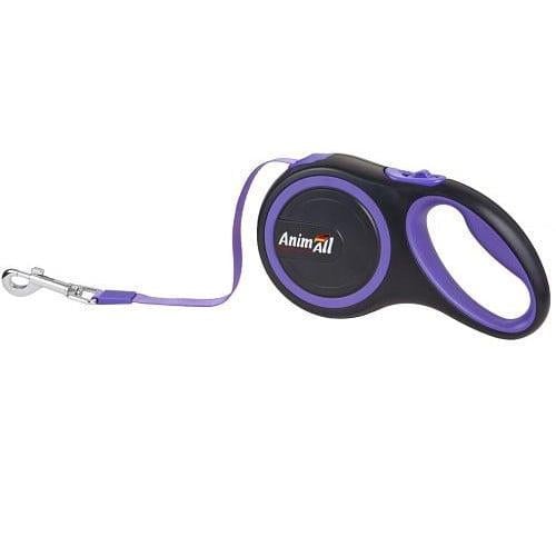 Поводок-рулетка AnimAll для собак весом до 15 кг 3 м Фиолетовый