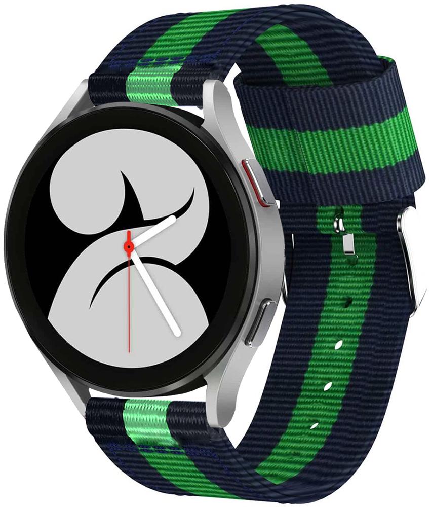 Браслет тканевый Canvas для Galaxy Watch 4 40 мм Blue/Green (22956)